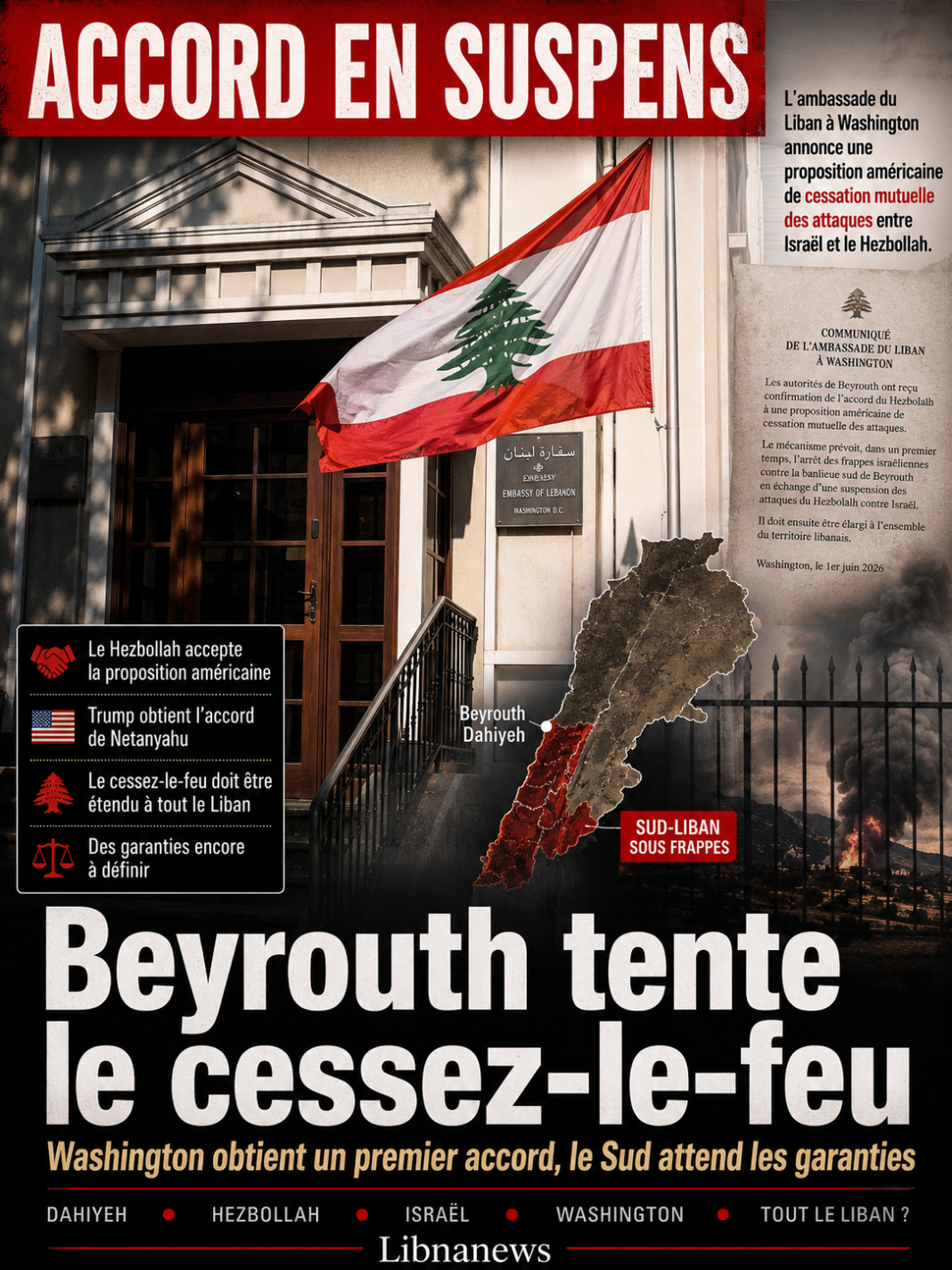 Liban-Israël : l’ambassade annonce un accord possible