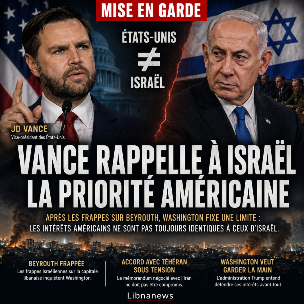 JD Vance avertit Israël sur le Liban