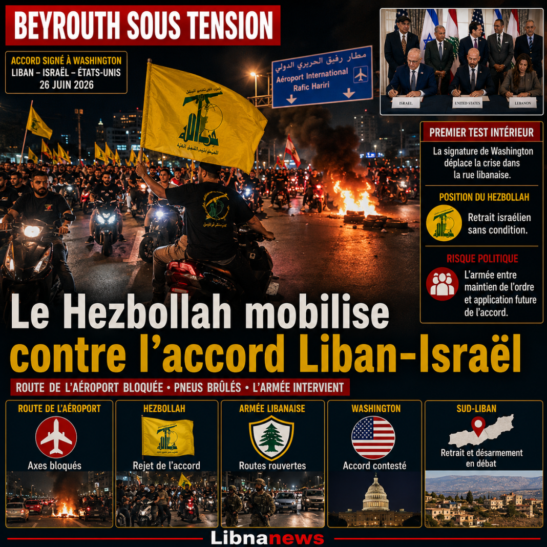 Beyrouth : manifestations contre l’accord Liban-Israël