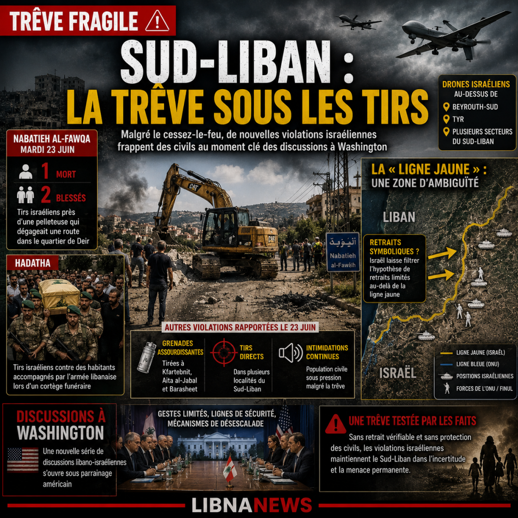 Sud-Liban : la trêve sous les tirs israéliens