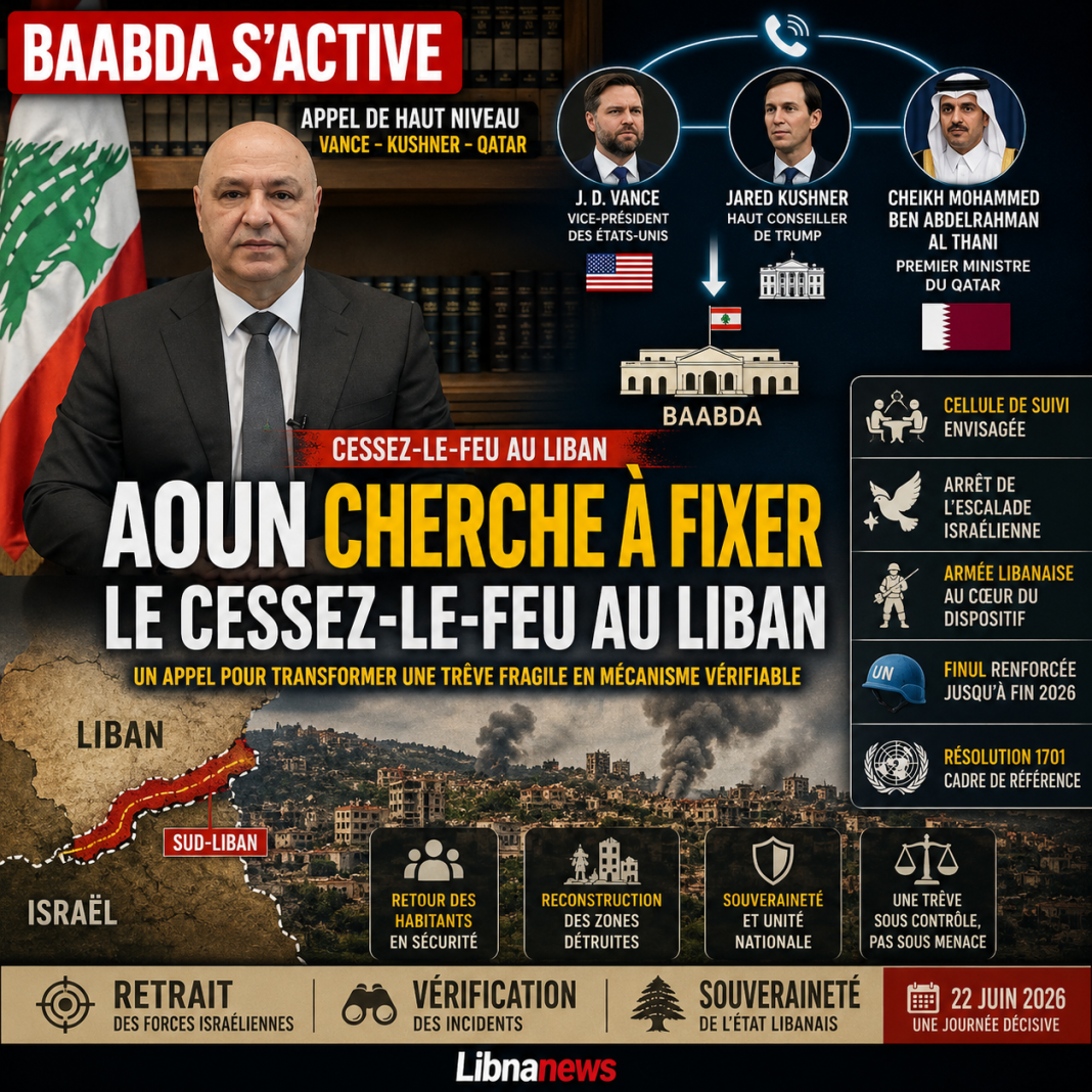 Cessez-le-feu au Liban : Aoun active ses relais