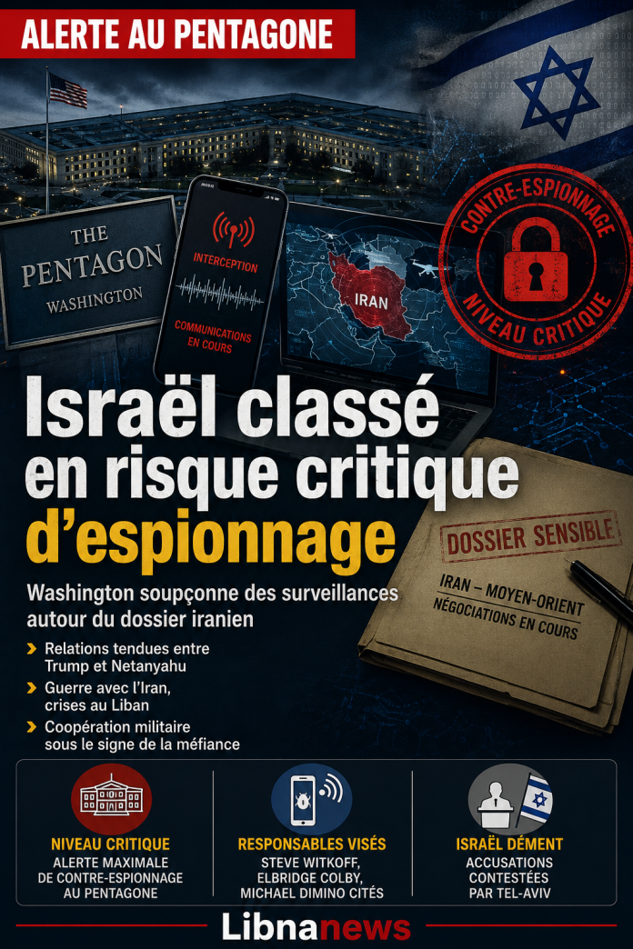 Espionnage israélien : alerte au Pentagone