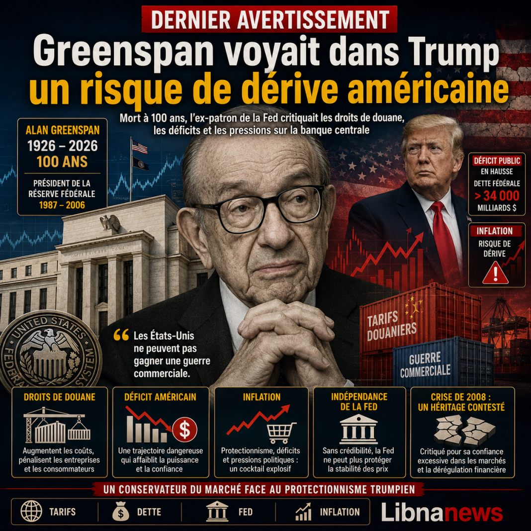 Alan Greenspan, mort à 100 ans, avait vu dans le trumpisme économique un risque de dérive américaine