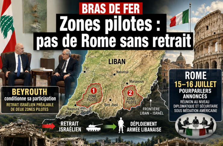 Zones pilotes : Beyrouth met la pression et annonce refuser de négocier sans retrait isréalien