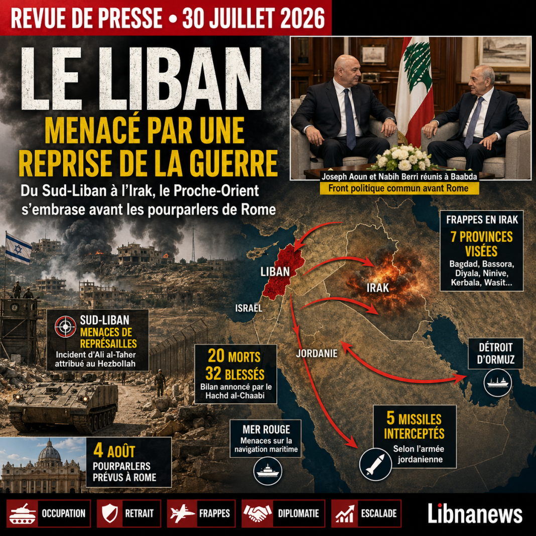 Revue de presse : le Liban sous la menace d’une reprise de la guerre dans un Proche-Orient en plein embrasement