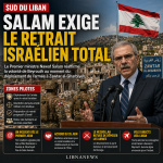 Liban : Salam exige le retrait israélien total Lebanon: Salam demands full Israeli withdrawal
