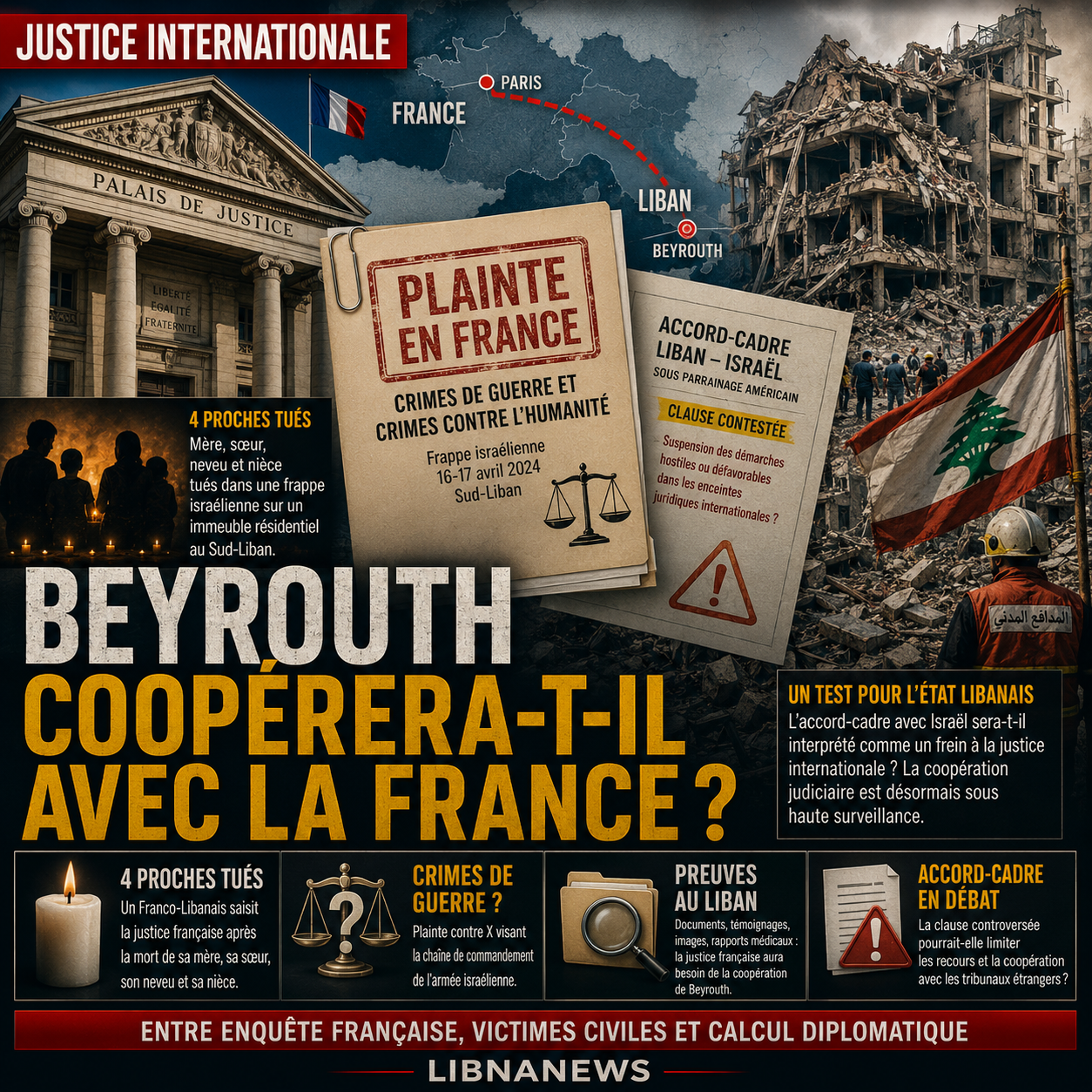 Plaintes contre Israël en France et le Liban face au droit