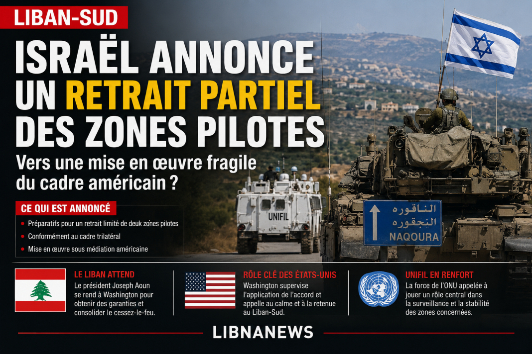 Israël annonce un retrait partiel des zones pilotes au Liban-Sud : vers une mise en œuvre fragile du cadre américain ?