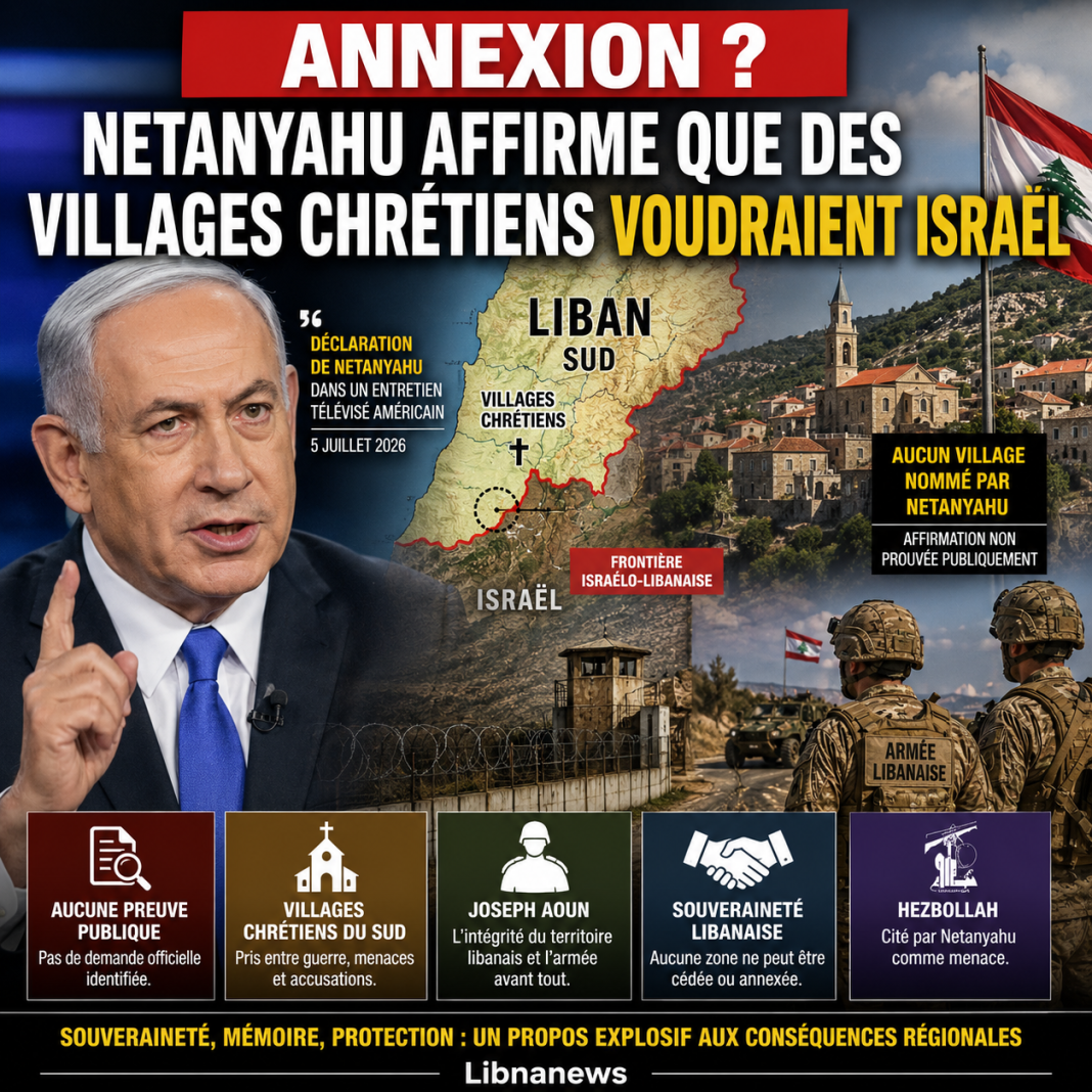 Netanyahu évoque l’annexion de villages chrétiens Libanais
