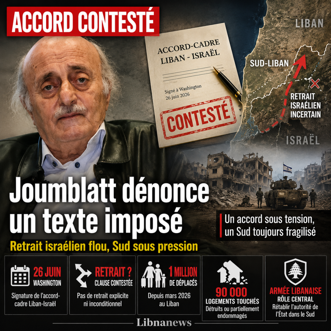 Accord-cadre : Joumblatt durcit le ton
