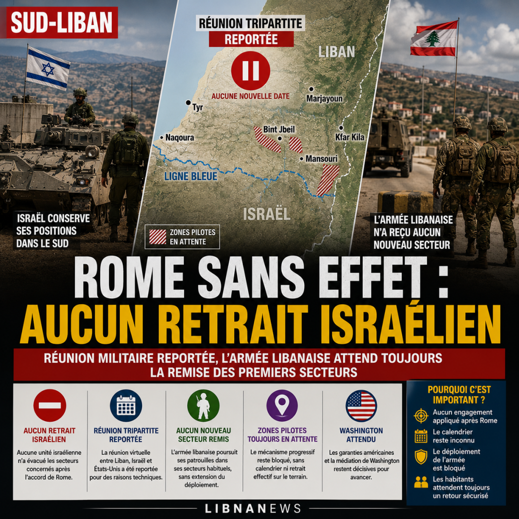 Aucun retrait israélien après Rome
