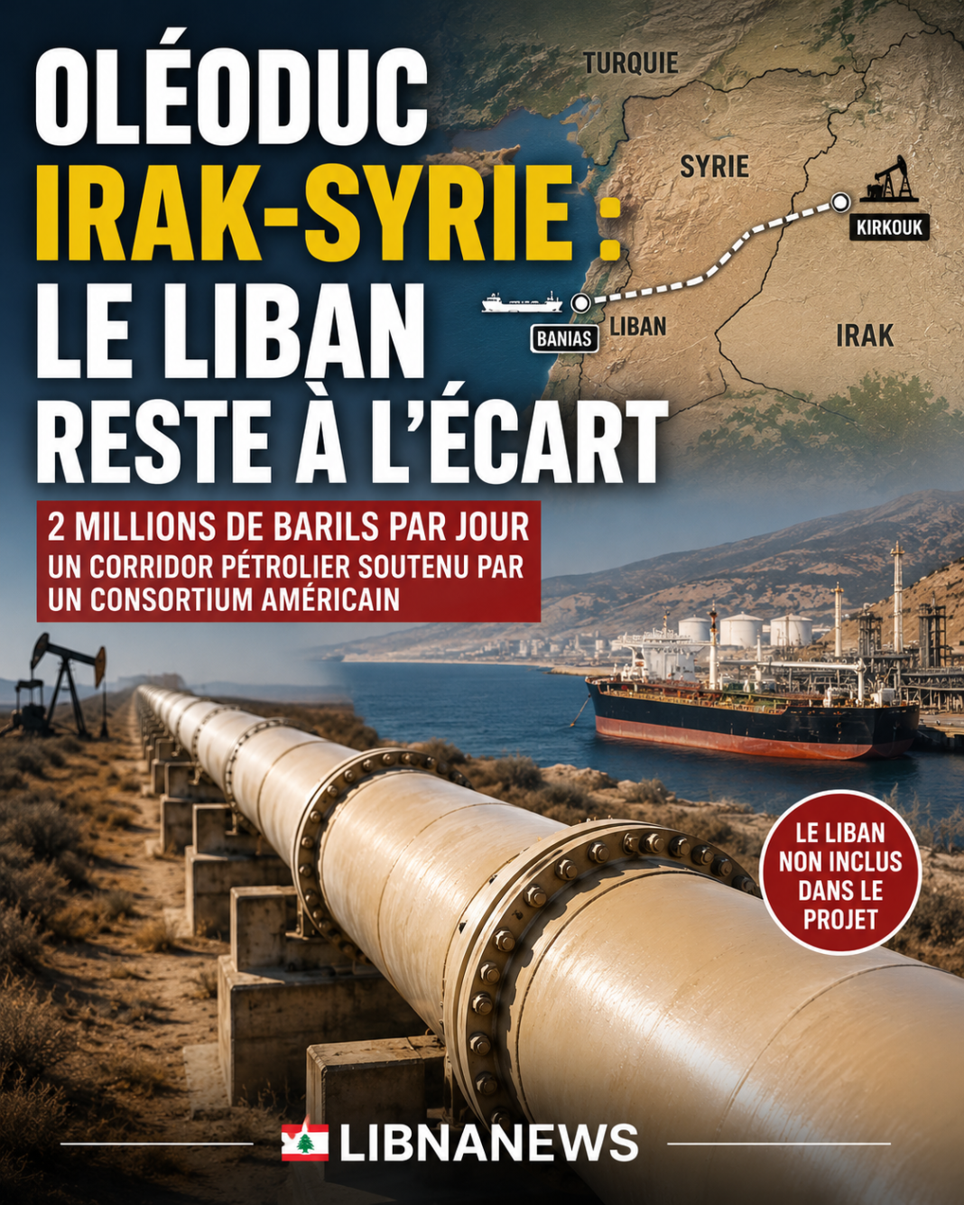 Iraq-Syria pipeline: Lebanon stays away