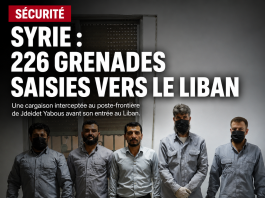 Syrie : 226 grenades saisies vers le Liban Syria: 226 grenades seized to Lebanon