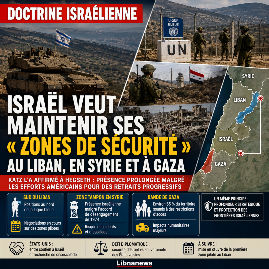 Israël veut maintenir ses « zones de sécurité » au Liban