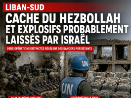 Liban-Sud : armes du Hezbollah et explosifs israéliens découverts South Lebanon: Hezbollah weapons and Israeli explosives discovered