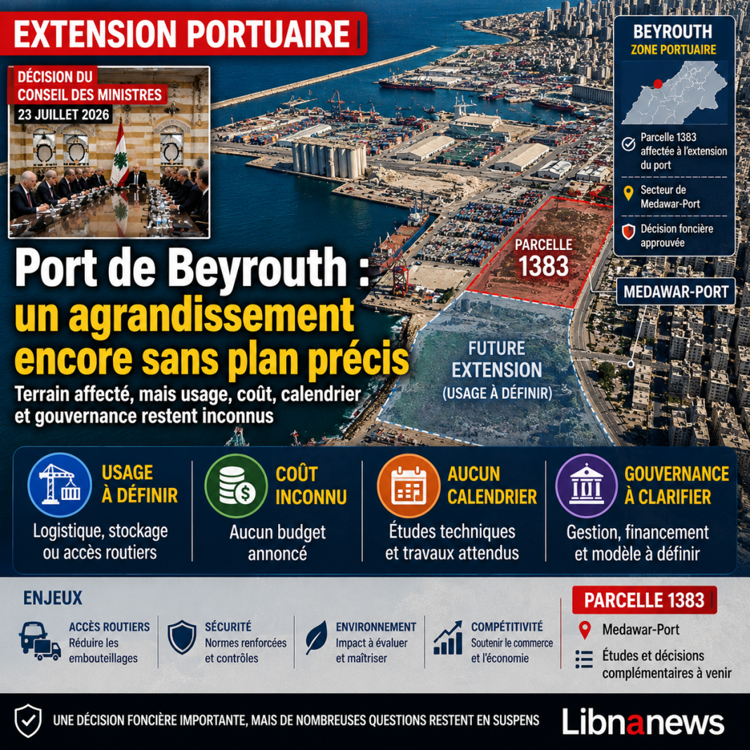 Port de Beyrouth : une extension encore à définir