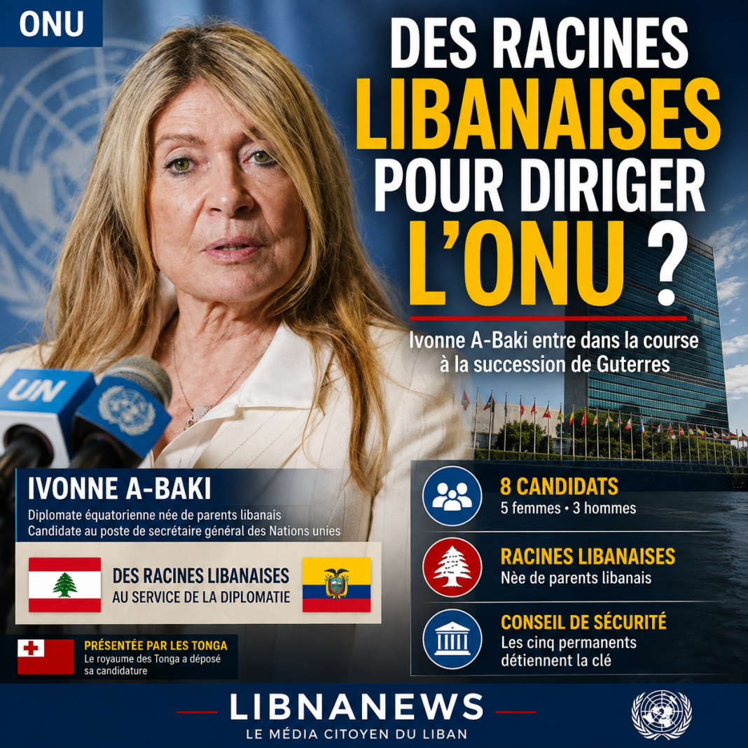 Une Libanaise d’origine candidate à la tête de l’ONU