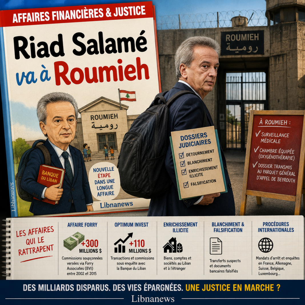 Riad Salamé, transferred to Roumieh, refuses his medicines