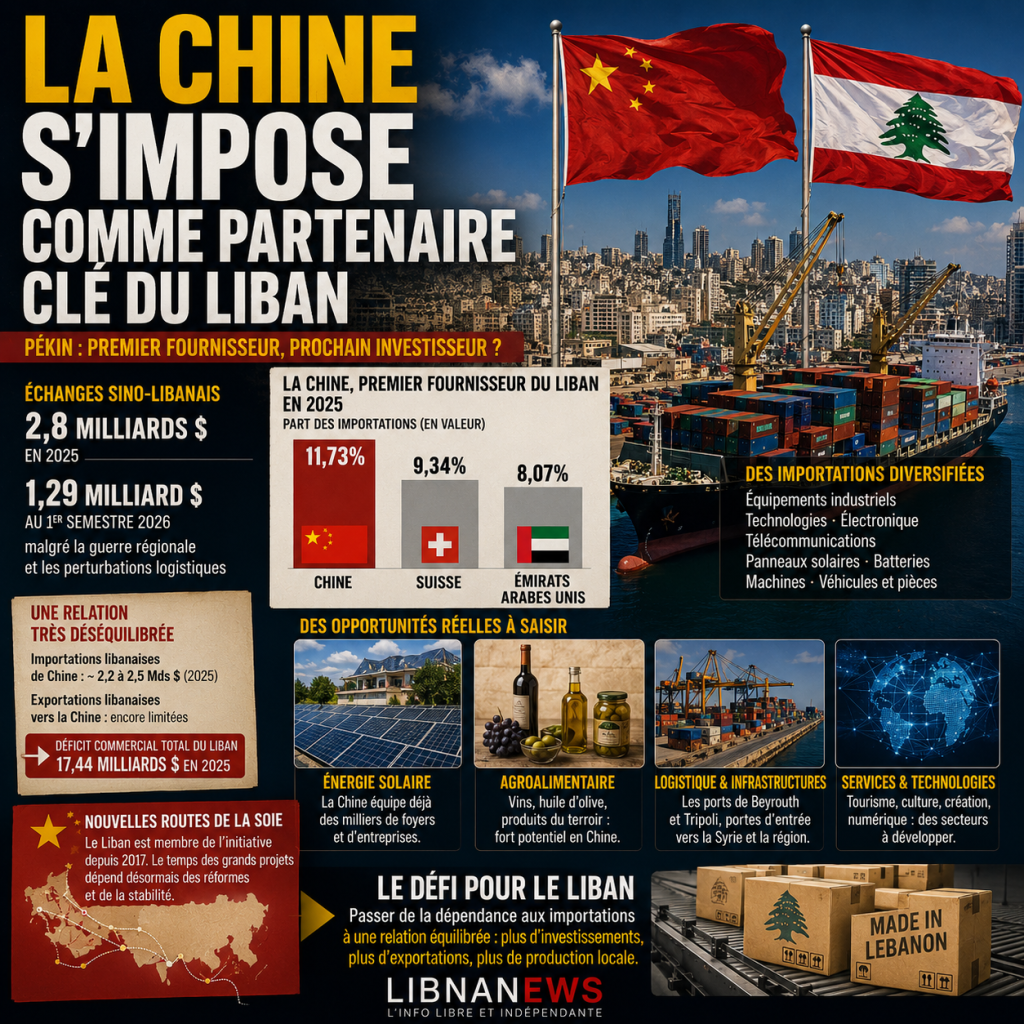 China sets itself as Lebanon's key partner