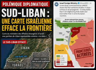 South Lebanon: Israeli map clears border and annexes southern Lebanon