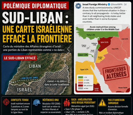 South Lebanon: Israeli map clears border and annexes southern Lebanon