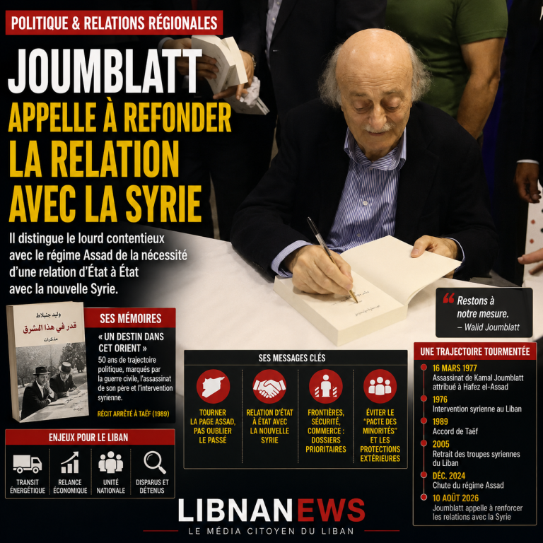 Jumblatt calls for a new relationship with Syria