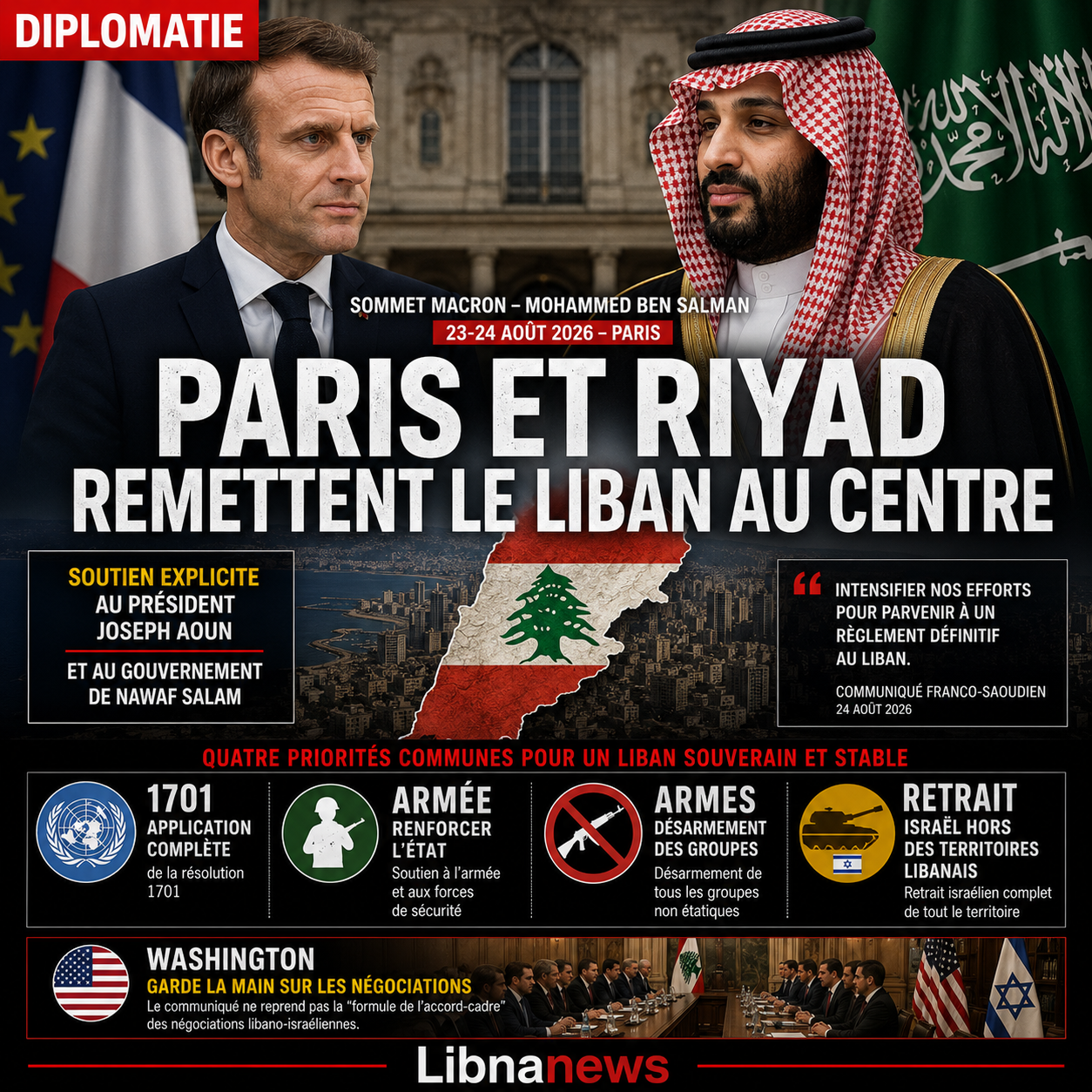 Paris et Riyad remettent le Liban à leur agenda