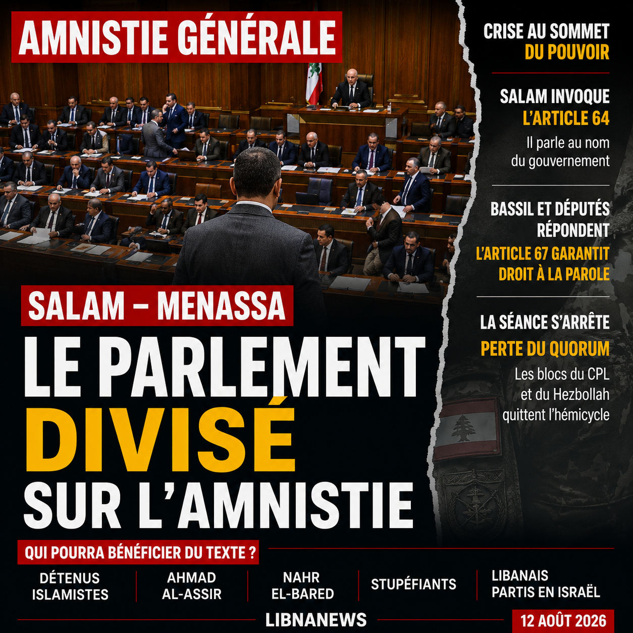 Amnesty: the arm between Salam and the army