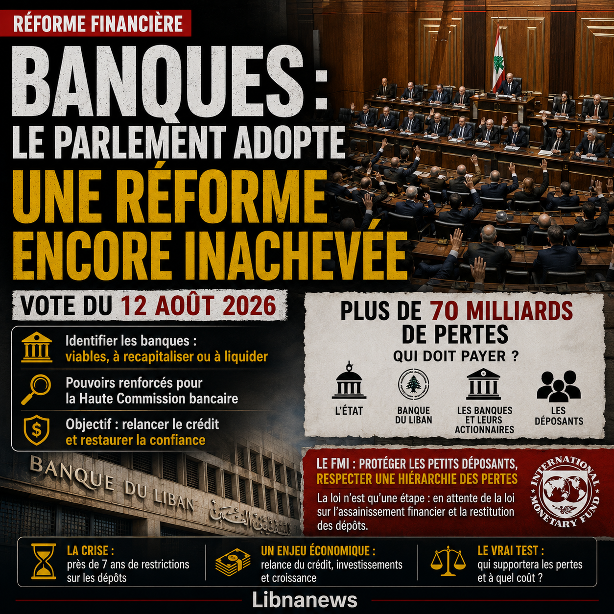 Banks: Parliament adopts reform still unfinished