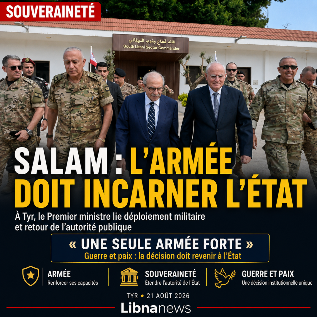 À Tyr, Salam place l’armée au cœur de la souveraineté