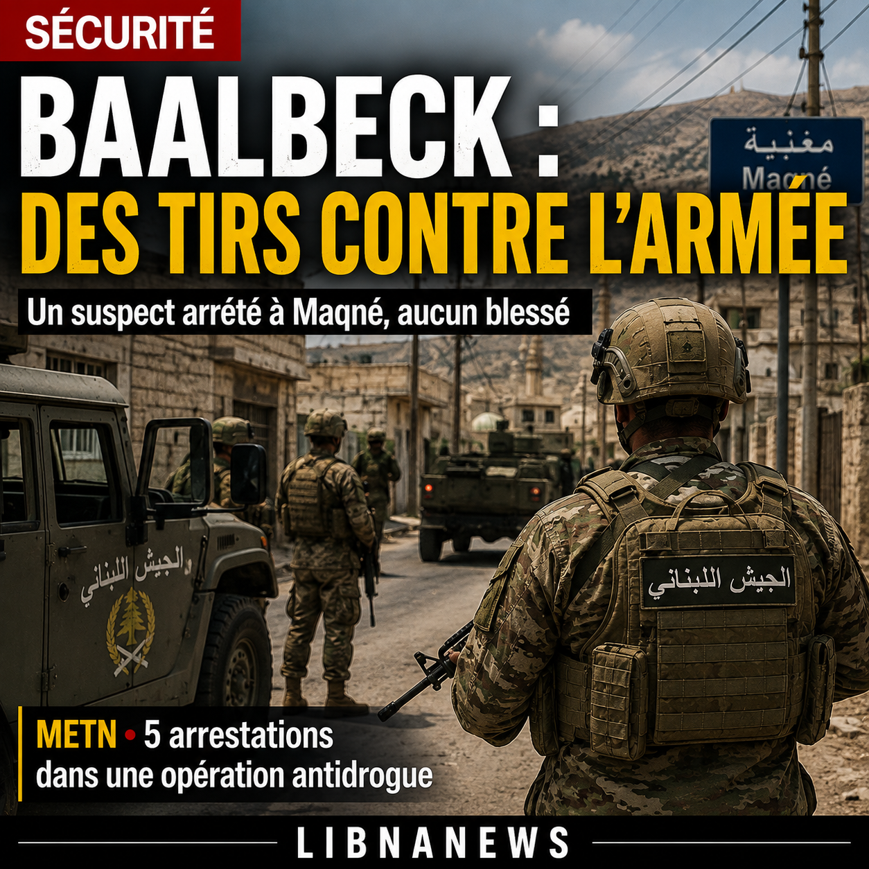 Baalbeck : échange de tirs lors d’une opération de l’armée