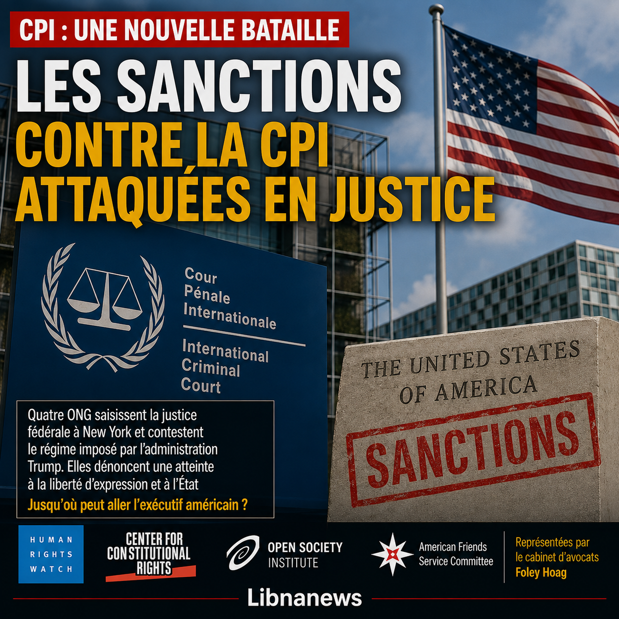 Sanctions contre la CPI : Trump attaqué en justice