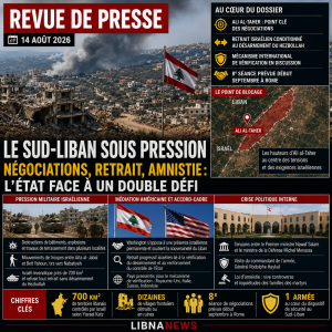 Revue de presse : le Sud-Liban entre pression militaire israélienne, médiation américaine et tensions au sommet de l’État