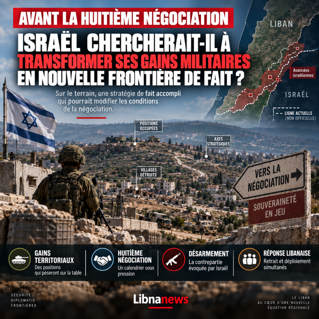 Avant la huitième négociation, Israël chercherait-il à transformer ses gains militaires en nouvelle frontière de fait ?