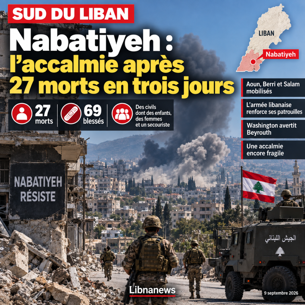 Nabatiyeh : l’accalmie après 27 morts en trois jours