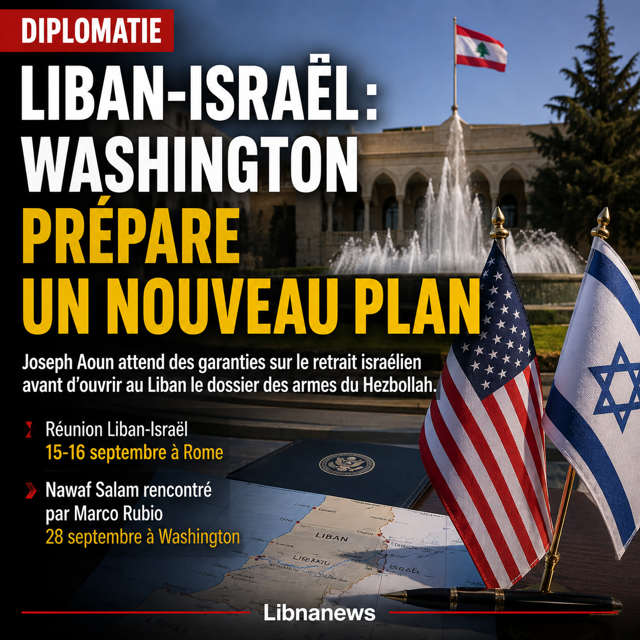 Libano-Israele: Washington prepara un nuovo piano per sbloccare i negoziati