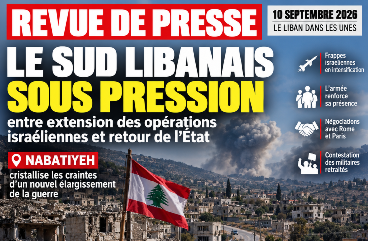 Revue de presse : le Sud libanais sous pression entre extension des opérations israéliennes et retour de l’État