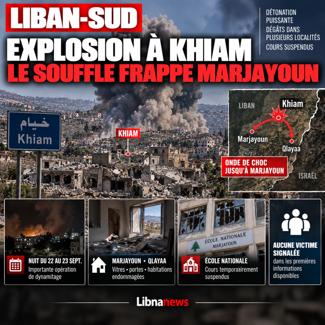 Explosion à Khiam : des dégâts jusqu’à Marjayoun
