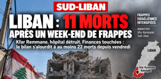 Liban : 11 morts dans la nuit de dimanche à lundi après un week-end de frappes