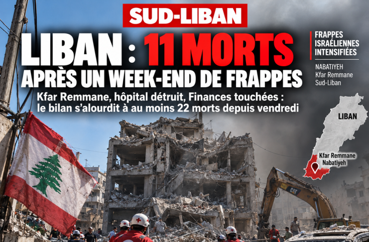 Liban : 11 morts dans la nuit de dimanche à lundi après un week-end de frappes