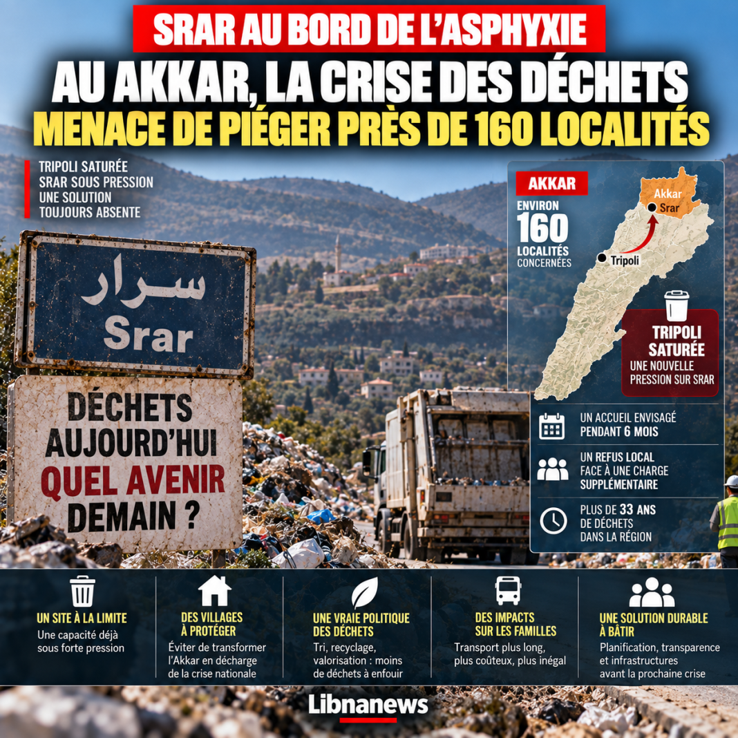 Srar au bord de l’asphyxie : au Akkar, la crise des déchets menace de piéger près de 160 localités