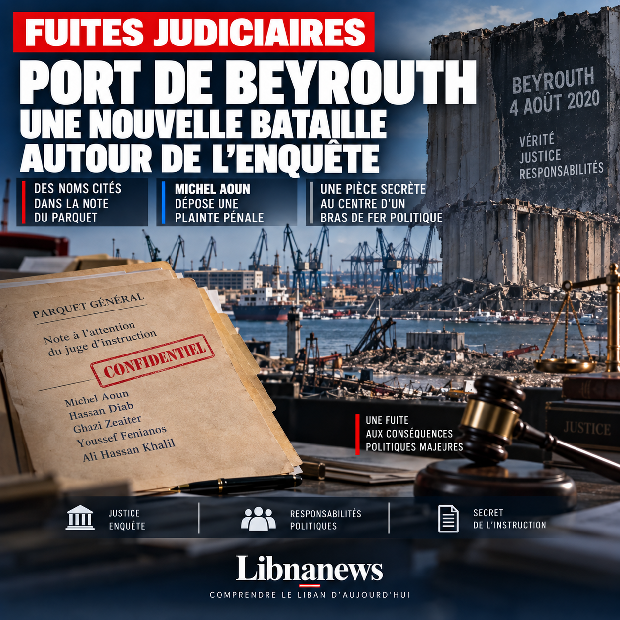 Port de Beyrouth : derrière la fuite de la note judiciaire, une nouvelle bataille autour de l’enquête