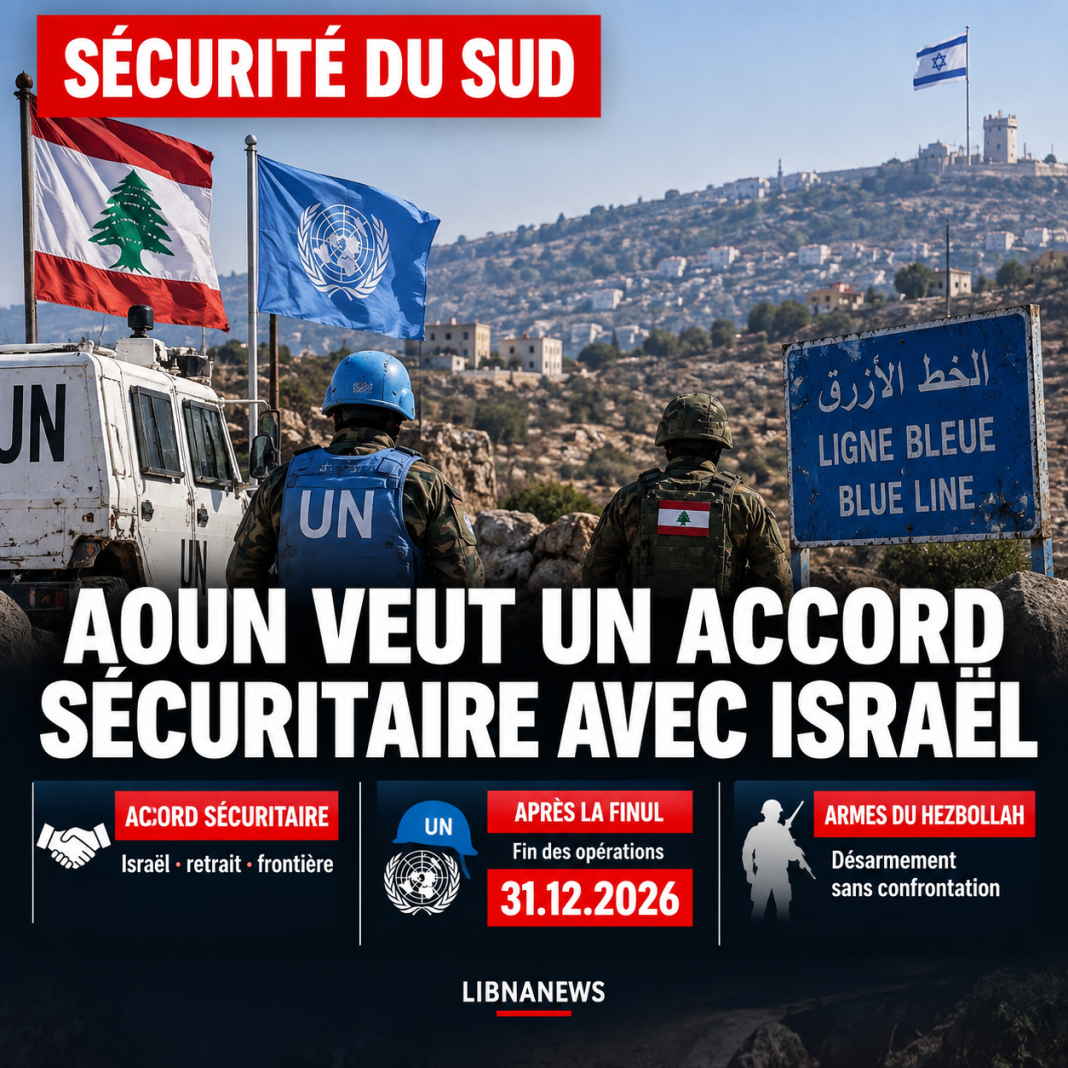 Aoun veut un accord sécuritaire avec Israël