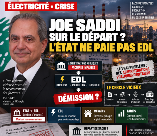 Joe Saddi sur le départ ? Derrière la menace de démission, la bataille sur le financement d’Électricité du Liban