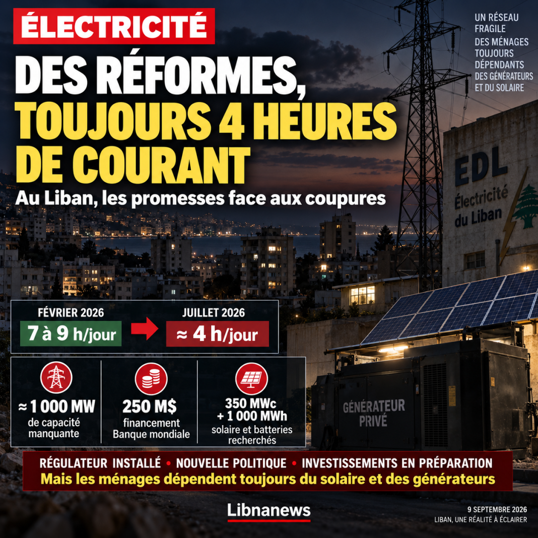 Électricité au Liban : les promesses face aux coupures