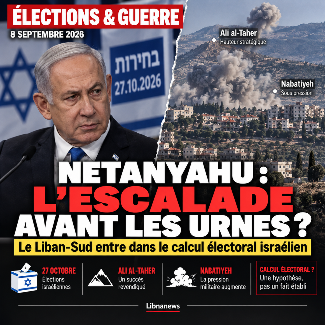 Netanyahu, les élections israéliennes et l’hypothèse d’une escalade calculée au Liban-Sud