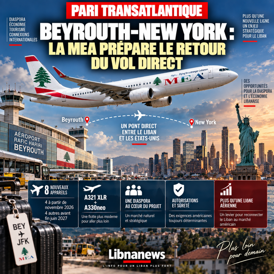 Beyrouth-New York sans escale : derrière les nouveaux avions de la MEA, un pari stratégique pour reconnecter le Liban aux États-Unis
