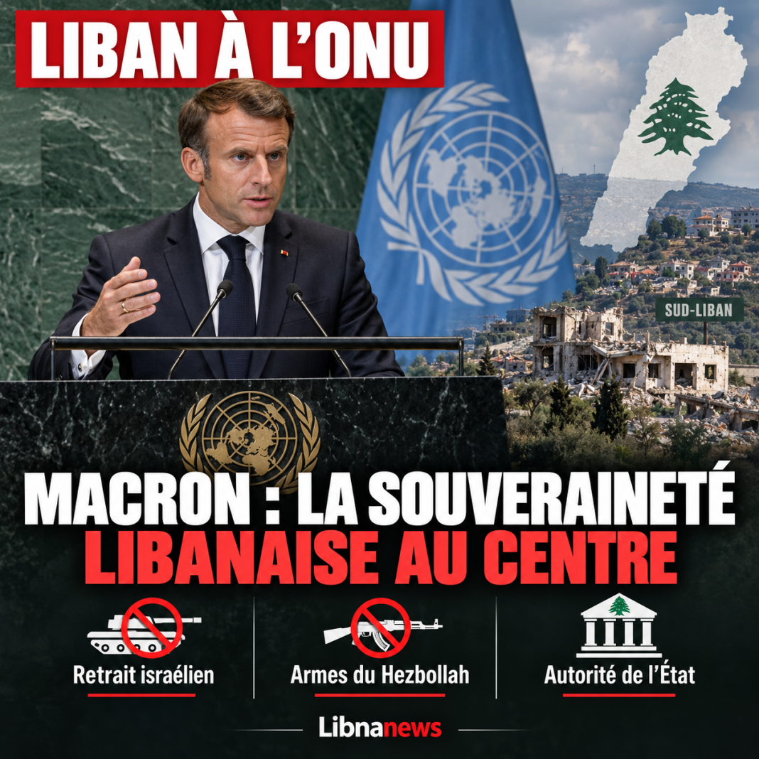 À l’ONU, Macron défend la souveraineté du Liban