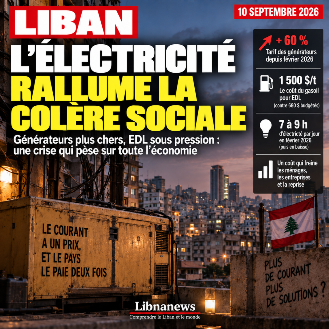 Liban : l’électricité rallume la colère sociale