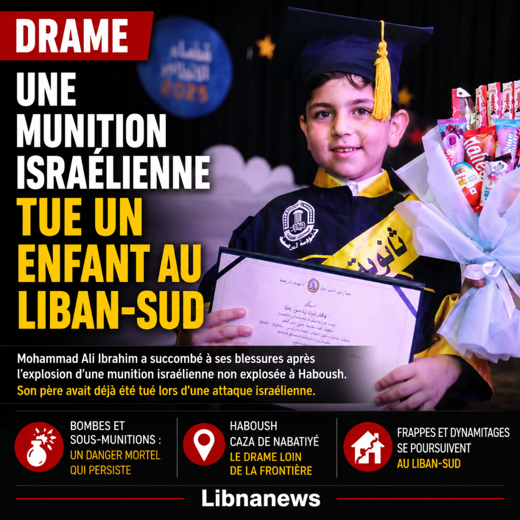 Israeli bomb kills child in South Lebanon